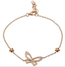 Load image into Gallery viewer, 14K Gold Butterfly Diamond Bracelet
