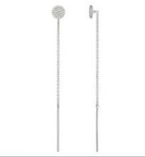 Load image into Gallery viewer, 14K Gold Diamond Threader Earrings
