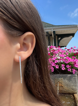 Load image into Gallery viewer, 14K White Gold Diamond Drop Earrings
