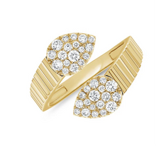 Load image into Gallery viewer, 14K Yellow Gold Fluted Pear Wrap Ring
