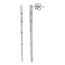 Load image into Gallery viewer, 14K White Gold Diamond Drop Earrings
