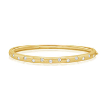 Load image into Gallery viewer, 14K Gold Confetti Collection Small Diamond Bangle
