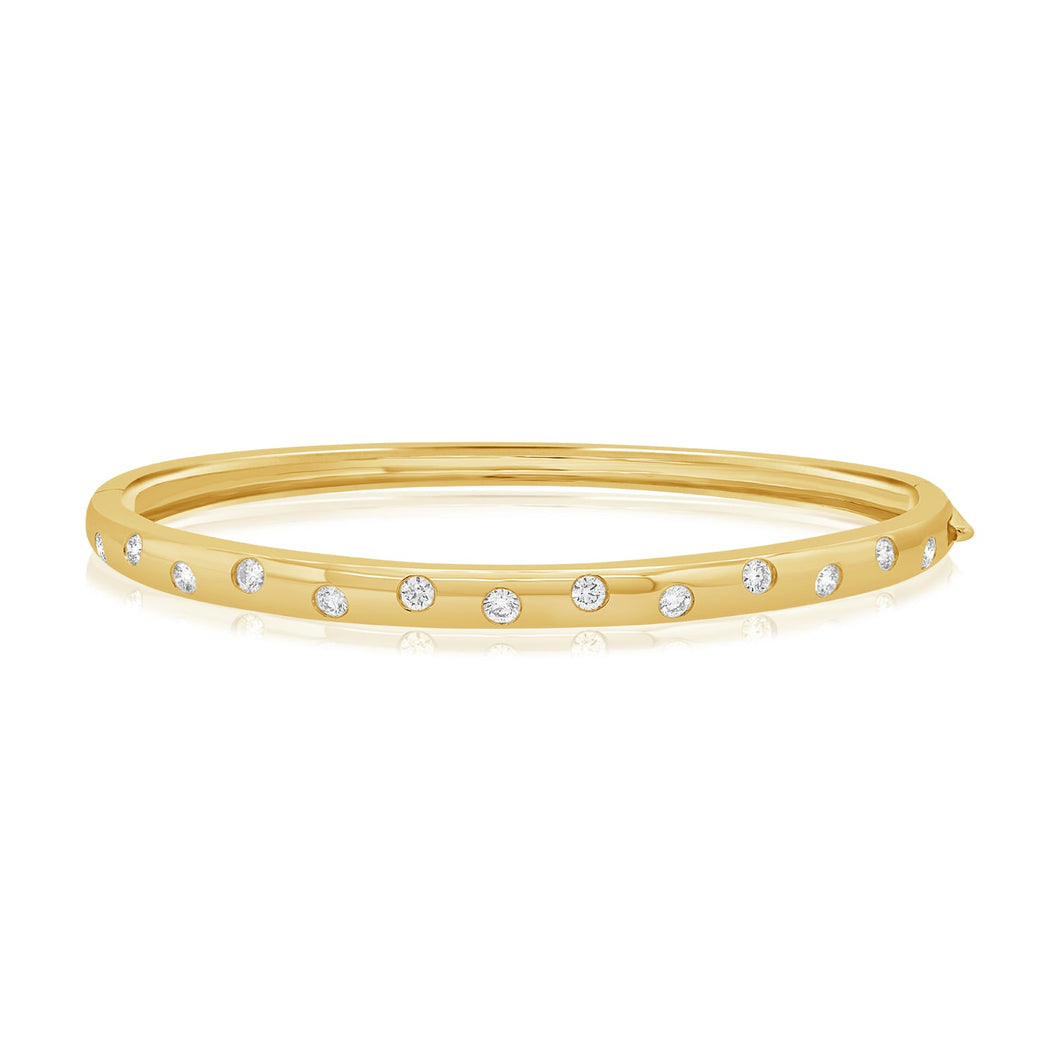 14K Gold Confetti Collection Small Diamond Bangle