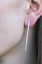 Load image into Gallery viewer, 14K White Gold Diamond Drop Earrings

