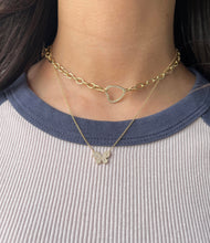 Load image into Gallery viewer, 14K Gold Diamond Butterfly Necklace
