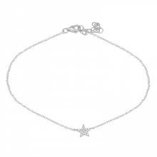 Load image into Gallery viewer, 14K Gold Star Diamond Anklet

