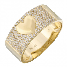Load image into Gallery viewer, 14K Yellow Gold Diamond Heart Ring
