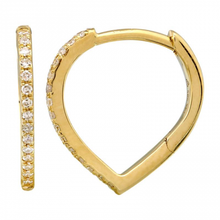 Load image into Gallery viewer, 14K Gold Diamond Huggie Earrings
