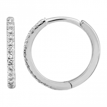 Load image into Gallery viewer, 14K Gold Diamond 12mm Huggies
