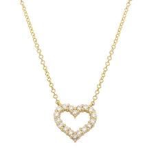 Load image into Gallery viewer, 14K Gold Open Heart Necklace
