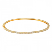 Load image into Gallery viewer, 14K Yellow Gold Double Row Diamond Bangle
