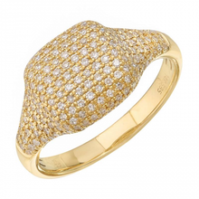 Load image into Gallery viewer, 14K Yellow Gold Diamond Signet Ring
