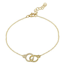 Load image into Gallery viewer, 14k Yellow Gold Handcuff Diamond Bracelet
