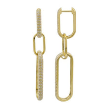 Load image into Gallery viewer, 14K Gold Diamond Link Hanging Earrings
