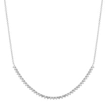 Load image into Gallery viewer, 14k Gold 3 Prongs Setting Diamond Tennis Chain Necklace
