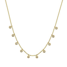 Load image into Gallery viewer, 14K Yellow Gold Diamond Bezel Necklace
