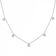 Load image into Gallery viewer, 14K Gold Bezel Charms Diamond Necklace
