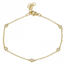 Load image into Gallery viewer, 14K Gold Diamond by the Yard Bracelet
