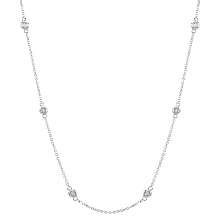 14K Gold Diamond By The Yard Necklace