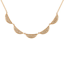 Load image into Gallery viewer, 14K Yellow Gold Semi Circle Diamond Necklace
