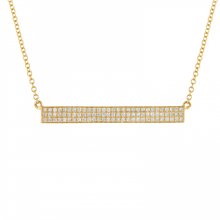 Load image into Gallery viewer, 14K Gold Tripple Diamond Bar Necklace
