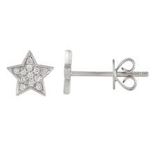 Load image into Gallery viewer, 14K Gold Star Diamond Earrings
