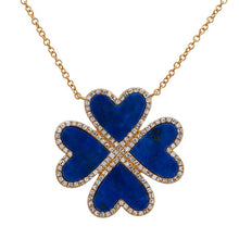 Load image into Gallery viewer, 14K Rose Gold Quadruple Heart Necklace
