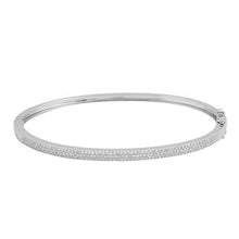 Load image into Gallery viewer, 14K Gold 3 Row Diamond Bangle
