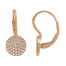 Load image into Gallery viewer, 14K Gold Round Diamond Earrings
