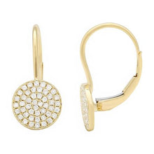 Load image into Gallery viewer, 14K Gold Round Diamond Earrings
