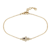 Load image into Gallery viewer, 14K Yellow Gold Hamsa Bracelet
