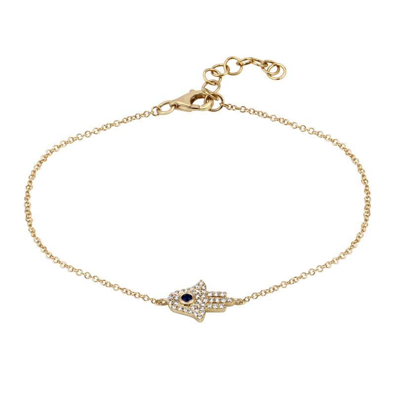 14K Yellow Gold Hamsa Bracelet
