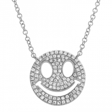 Load image into Gallery viewer, 14K Gold Diamond Smiley Face Necklace
