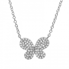 Load image into Gallery viewer, 14K Gold Diamond Butterfly Necklace
