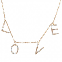 Load image into Gallery viewer, 14K Gold Diamond Large Love Necklace
