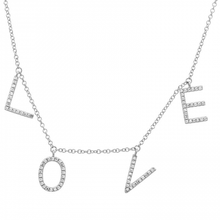 Load image into Gallery viewer, 14K Gold Diamond Large Love Necklace
