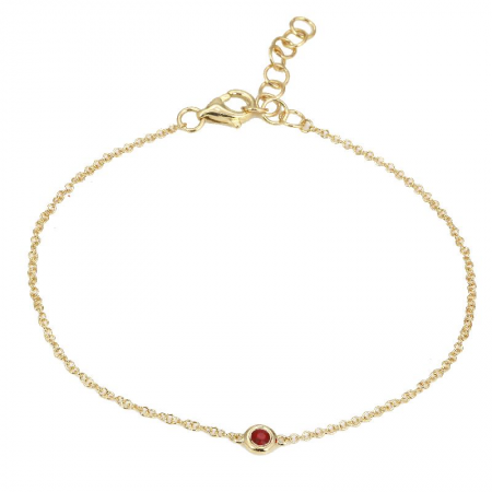 14K Yellow Gold Gemstone Bracelet