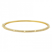 Load image into Gallery viewer, 14K Gold Diamond Small Spike Bangle
