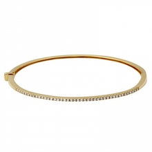 Load image into Gallery viewer, 14K Gold Thin Diamond Bangle
