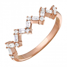 Load image into Gallery viewer, 14K Gold Diamond Baguette Ring
