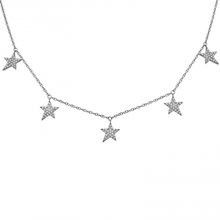 Load image into Gallery viewer, 14K Gold Diamond Dangling Star Necklace
