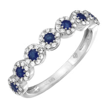 Load image into Gallery viewer, 14K White Gold Sapphire and Diamond Ring
