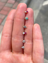 Load image into Gallery viewer, 14K Yellow Gold Diamond Evil Eye Studs
