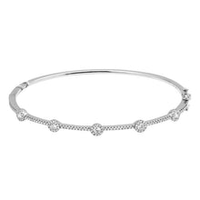 Load image into Gallery viewer, 14k Yellow Gold Multi Disk Diamond Bangle
