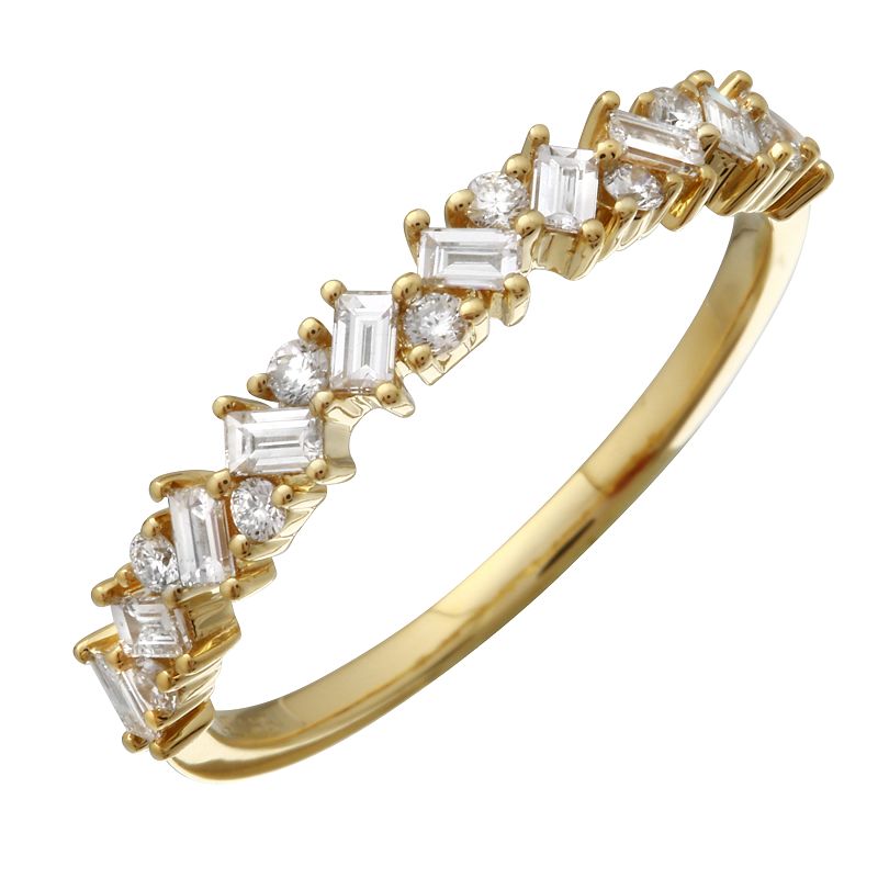 14K Gold Diamond Multi-Shape Ring