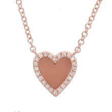 Load image into Gallery viewer, 14K Gold Heart Pink Opal Necklace

