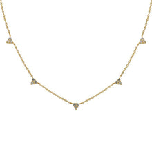 Load image into Gallery viewer, 14K Gold Triangle Diamond Necklace
