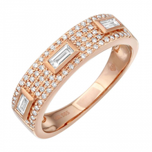 Load image into Gallery viewer, 14K Gold Diamond And Baguette Ring
