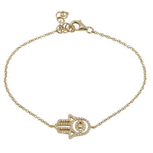 Load image into Gallery viewer, 14K Yellow Gold Hamsa Bracelet
