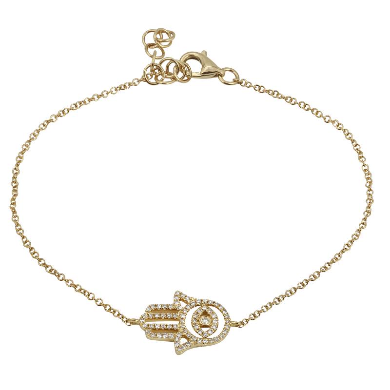 14K Yellow Gold Hamsa Bracelet